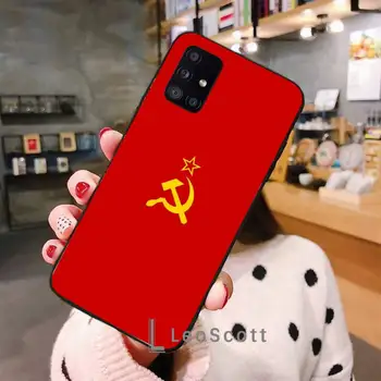 Rdeča Sovjetske zveze ZSSR Zastavo Primeru Telefon Za Samsung A40 A50 A51 A71 A20E A20S S8 S9 S10 S20 Plus opomba 20 ultra 4G 5G