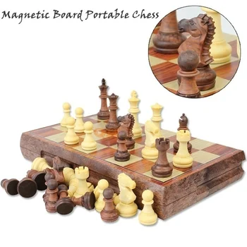 Novo Šah Zložiti Odbor 4 Velikost Magnetnega Odbora Turnirja Potovanja Prenosni Šah določila Mednarodne Magnetni Šah Nastavite igranje Darilo