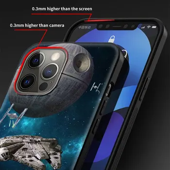 Star Vesoljske Ladje Vojne Mehko Kritje za iPhone 11 Pro Mini 12 XR X 7 8 6 6S Plus XS Max 5 5S SE 2020 Primeru Mobilni Telefon TPU Lupini Coque