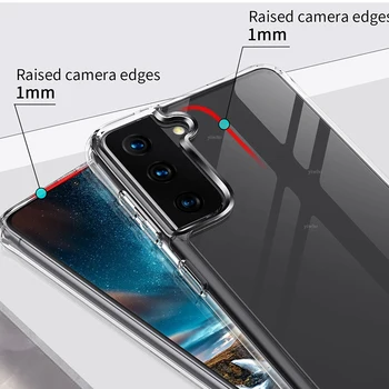 Jasen Primer za Samsung Galaxy S21 Plus Ultra Luksuzni Kristalno Pregleden Shockproof Zaščito Pokrovček za Samsung S21plus s21+