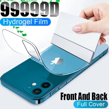 Polno Kritje Hydrogel Film Za iPhone 11 12 Max Pro mini XR X XS Zaščitnik Zaslon Za iPhone 6 6s 7 8 Plus SE 2020 Film Ni Stekla