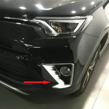 2 Kosa popolnoma Nova ABS Chrome Sprednje Luči za Meglo Lučka za Kritje Ploščo Okraskov, Primerni Za Toyota RAV4 2016 2017