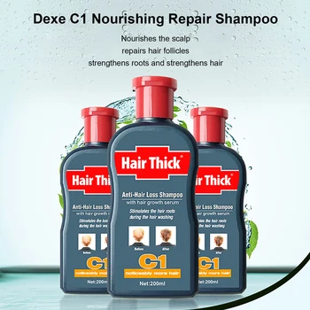 3 Paketi DEXE 200 ml Anti-izpadanje Las Šampon Kitajski Zeliščni Rast Las Šampon za Zdravljenje