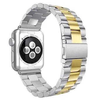 Trak Za Apple Watch band apple ura 5 4 3 44 mm/40 mm iwatch band 42mm/38 mm, iz Nerjavnega Jekla correa povezavo Zapestnica watchband