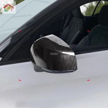 Ogljikovih Vlaken / Chrome ABS Notranje zadeve Za VOLVO XC40 2018 2019 2020 Črni Strani Rearview Mirror Kritje Trim Dekorativni Dodatki