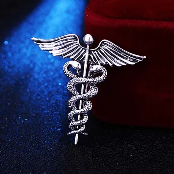 2020 Modni Retro Angel Krila, Moške Značko Broška Luksuzni Pin Kača Broške River Medaljo Ženske Srajco Ovratnik Pribor za Oblačila