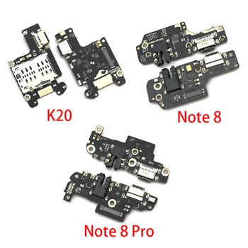 10Pcs/Veliko, Polnilnik Odbor PCB Flex Za Xiaomi Mi 9T Redmi K20 Opomba 8 Pro USB Priključek Dock Polnjenje Ploski Kabel