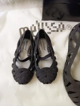 2020 Poletje votlih ženske čevlje plitvo luknjo PVC čevlji žele sandale mati jelly čevlji ravno Melissa plaži sandali SHW059