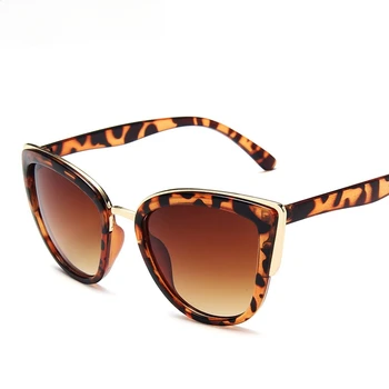 Ženske Retro Cat Eye sončna Očala Novo Osebnost Ins sončna Očala Moda Plastični Kozarci Leopard Barve, blagovno Znamko, Design UV400