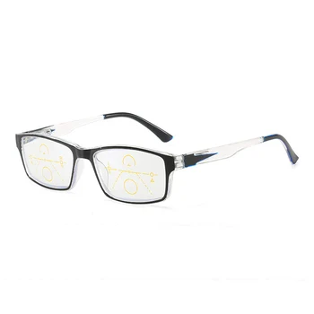 GLAUSA Anti-modra Svetloba Kvadratni Okvir Progresivna Multifokalna Obravnavi Očala Ženske&Moških Gradient Vzmetne Noge Presbyopia Očala