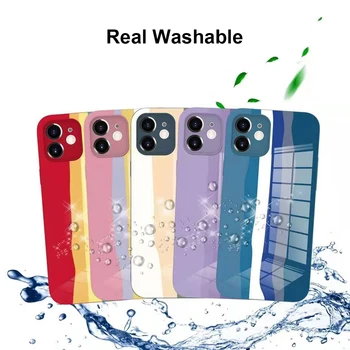 Mavrične Barve, Kaljeno Steklo Primeru Telefon Za iPhone 12 11 Pro Max Mini XS Max X XR 8 7 6 Plus SE 2020 Silikonski Okvir Kritje Primera