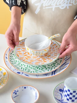 Visoka Kakovost Kosti Kitajske Večerja Plošče Iz Porcelana, Ki Služijo Jed Krožnik Evropi Luksuzni Kuhinja Servis Nov Dom Stranka Namizni Dekor