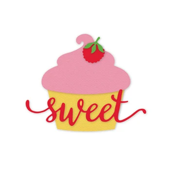 Novo Sweet Strawberry Cupcake Hrane 2020 Rezanje Kovin Matrice za DIY Scrapbooking in Kartico, zaradi Česar Dekor Reliefi Obrti Št Znamk