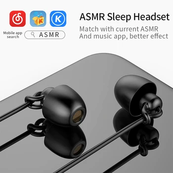 ASMR Žično Spalna Slušalke Stereo ročaji očal za iPhone 12 11 Xiaomi Huawei Samsung Telefonov Extra Bass Hifi Sillicone Slušalke