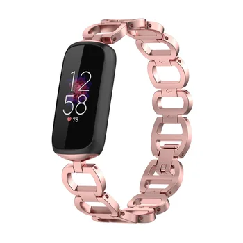 Zapestnica Za Fitbit Luxe Pametna Zapestnica Kovinski Trak iz Nerjavnega Jekla Watch Band Za Fitbit luxe Posebna Izdaja Correa pink rose