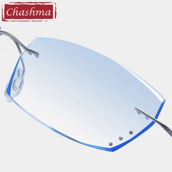 Moški Ultra Lahka Eyeglass Čistega Titana Recept Leče Ženske Rimless Optični Postopno Okvirji Anti Blue Ray Očal Okvir