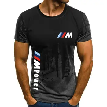 2021 BMW M Športno Poletje po Meri za Moške 3D Tiskanih Vrh Trden Krog Vratu T-Shirt Priložnostne Hip Hop Moške Svoboden Kratek Rokav