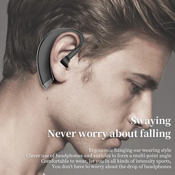 2021 Enostransko Viseči Uho Brezžična Tehnologija Bluetooth 5.0 Slušalke Za Prostoročno Klic Mikrofon Stereo Slušalke Poslovni Avto Slušalke