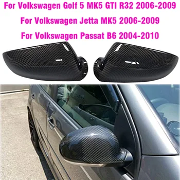 Rearview Mirror, Prevleke Za Golf MK5 GTI Jetta 5 Passat B6 B5.5 ABS Carbon Fiber Gloss Črna