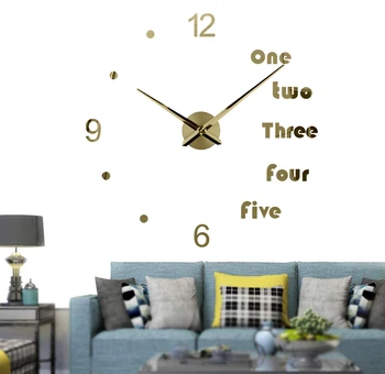 Neobičajna Stenska Ura Elegantno Sodobno Oblikovanje Reloj De Pared Kremen Velik DIY Ure Akril 3D Nalepke Uro za Domače Saat Zegary