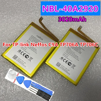 Novi Originalni 2920mAh NBL-40A2920 Nadomestna Baterija za TP-link Neffos C9A TP706A TP706C Polnilne Li-polimer Baterij