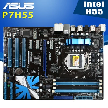 Socket 1156 Asus P7H55 Motherboard LGA 1156 Core i7/Core i5/Core i3 16GB USB2.0 Desktop Intel H55 Placa-mãe 1156 USB2.0 ATX Uporablja