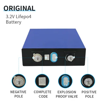 NOVO 200ah lifepo4 Baterije 4-32PCS 3.2 V Litij-Železo Fosfat 12v 48v Mobilni Paket, ki je Primerna za Sončne Energije v EU NAS brez DAVKA