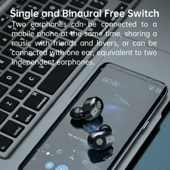 M5 TWS Bluetooth 5.1 Brezžično in-Ear Slušalke Slušalke slušalka z LED Digitalni Zaslon za Domačo Telovadnico Urad