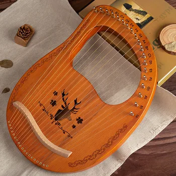 19 Strune Leseni Mahagoni Telo Liro Harfo Glasbeni Instrument, s Tuning Ključa in Rezervne Strune