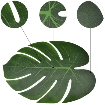 12pcs Tropskih Rastlin Palmovo Listje Umetno listnih Zelena Umetno Listje Safari Listi Hawaiian Luau Okraski Stranka Dobave