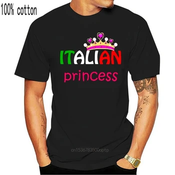 Srčkan italijanski Princess Tiara Italija Zastavo Grafični t shirt XXXL 4Xl 5XL Kratek Rokav Humor Harajuku moške majice darilo slim fit