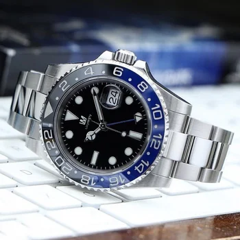 Novi modeli Razkošje nove moške luksuzni watch GMT serije keramičnih rose gold 40 MM izbiranje 316L traku samodejno mehanske ročne ure
