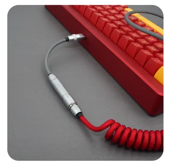 GeekCable Ročno izdelan po Meri Mehanske Tipkovnice Podatkovni Kabel Za GMK Temo SP Keycap Skladu Rdeča In Siva, Colorway