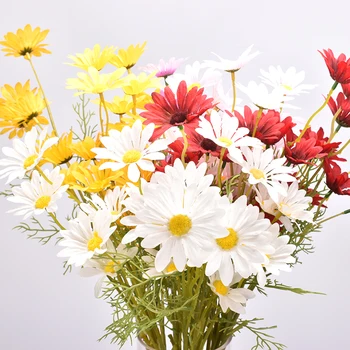 1 Podružnica 5 Umetno Cvetje Daisy Doma Dekoracijo DIY Stranka Poroka na Prostem Valentinovo Jesensko Dekoracijo Poceni